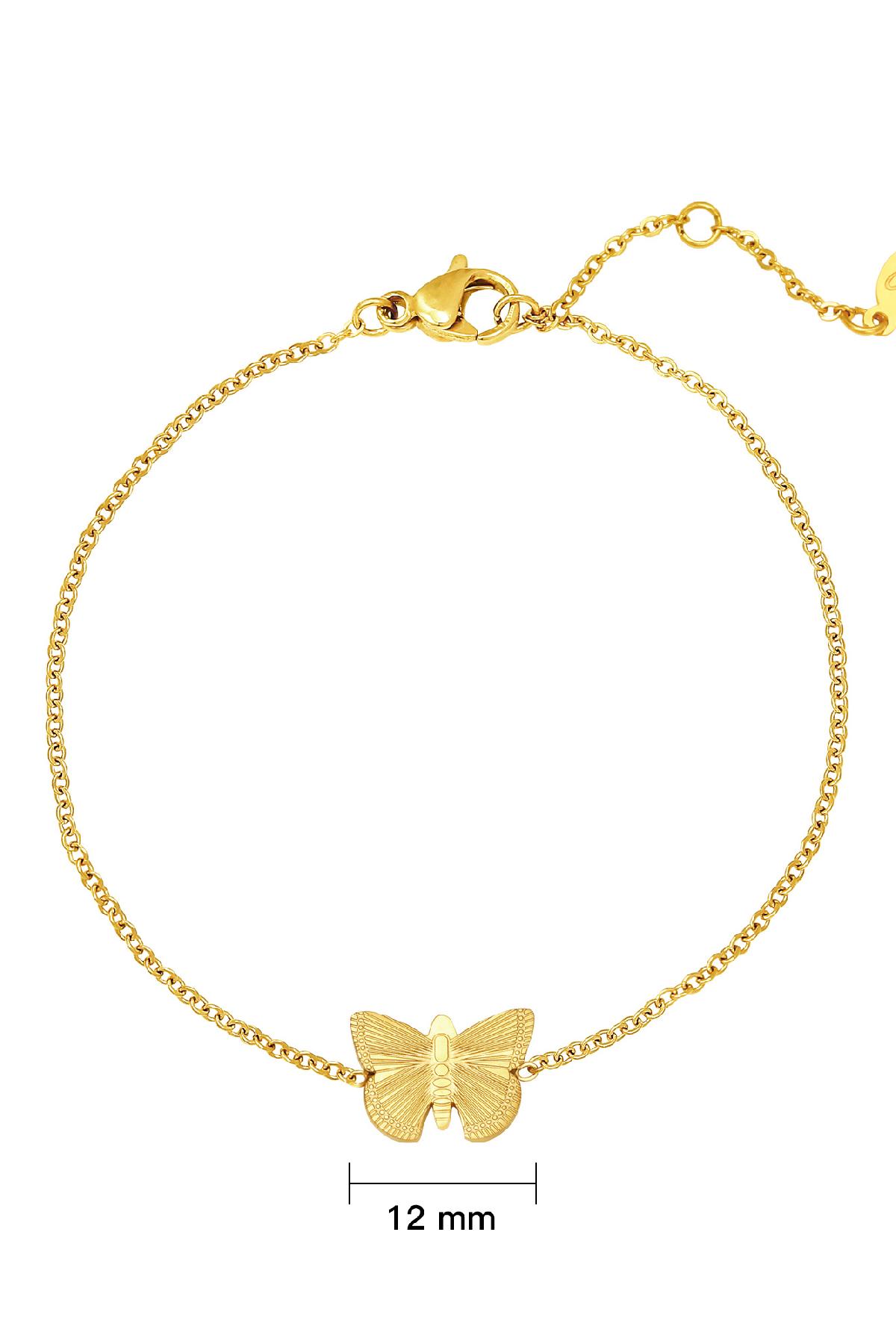 Bracelet Butterfly Gold Color Stainless Steel Picture2