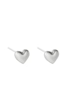 Silver color / Earrings Bold Heart Silver Color Stainless Steel Picture2