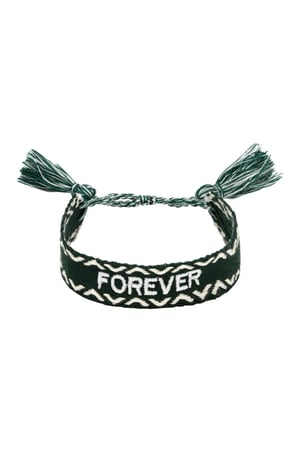 Bracelet Woven Forever Green Polyester One size h5 