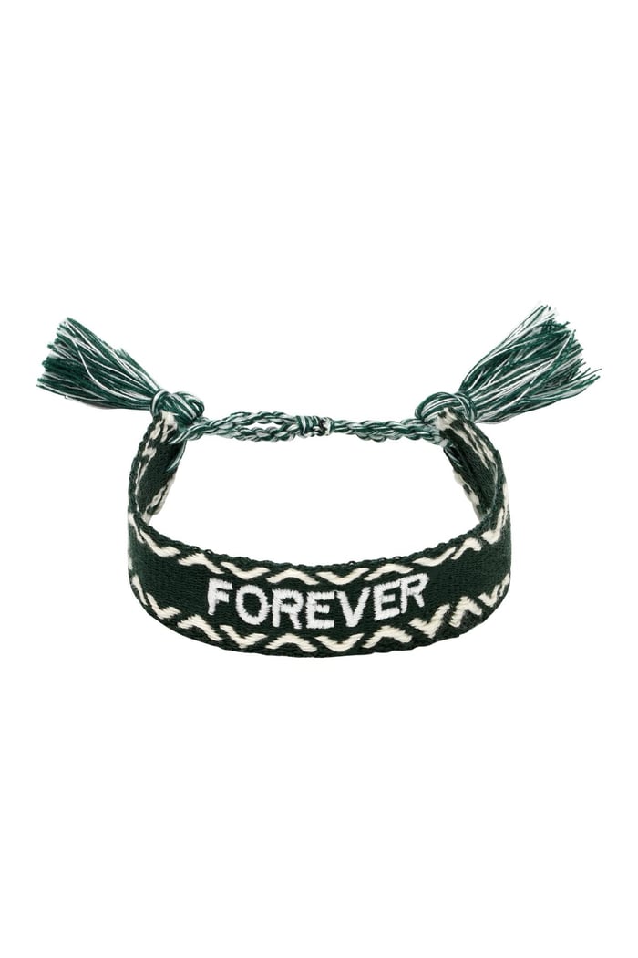 Bracelet Woven Forever Green Polyester One size 