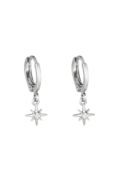 Earrings Lustrous  Silver Color Copper h5 