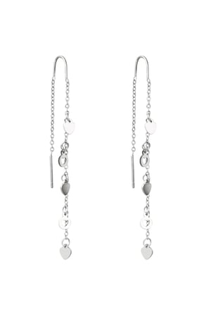 Earrings From the Heart Silver Color Stainless Steel h5 