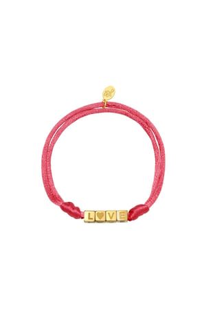 Armband Satin Love Rot Edelstahl h5 