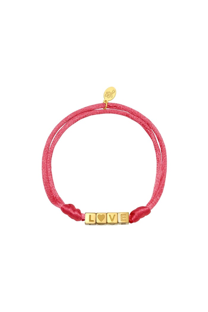 Bracelet Satin Love Red Stainless Steel 