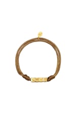 Beige / Bracelet Satin Love Beige Stainless Steel Picture4