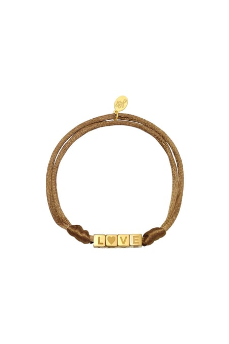 Pulsera Satin Love Beige Acero inoxidable 2