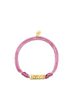 Armband Satin Love Lila Edelstahl h5 