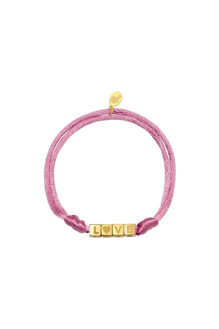 Armband Satin Love Lila Edelstahl