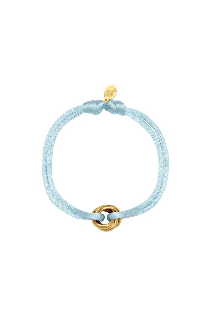 Armband Satin Knot Hellblau Edelstahl 