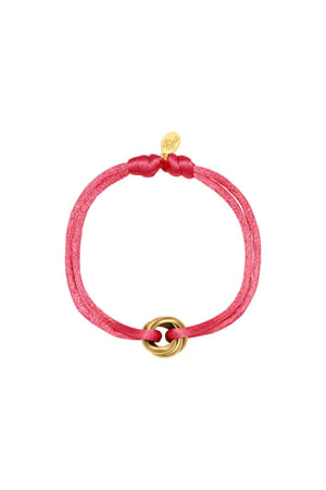 Bracelet Satin Knot Red Stainless Steel h5 