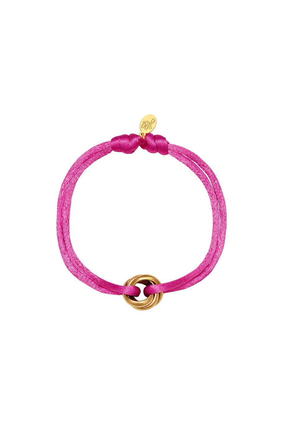 Bracelet Satin Knot Black &amp; Silver Color Stainless Steel 