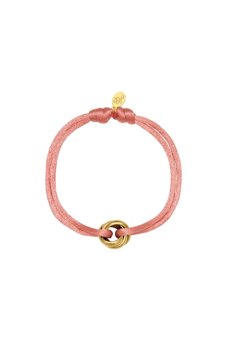 Bracelet Satin Knot Pink Stainless Steel