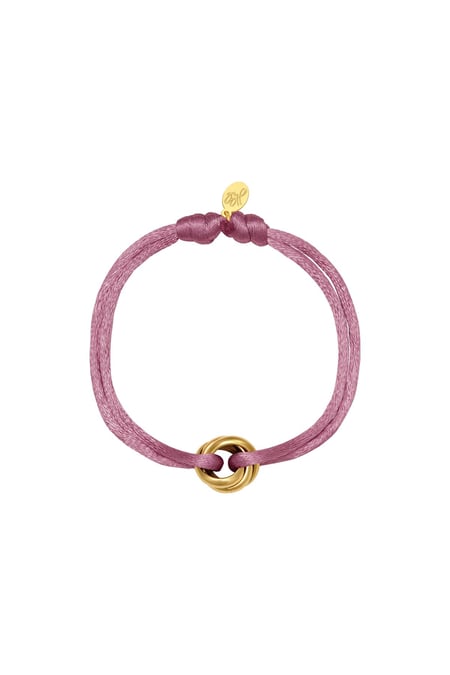 Bracelet Satin Knot Purple Stainless Steel