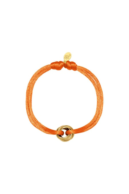 Nodo bracciale in raso Orange Polyester