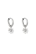 Silver color / Earrings Little Daisy Silver Color Stainless Steel 