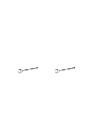 Earrings Tiny Dot Silver Color Stainless Steel h5 