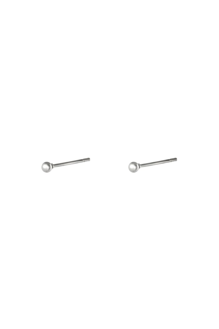 Earrings Tiny Dot Silver Color Stainless Steel 