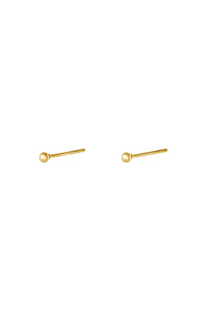 Earrings Tiny Dot Gold Color Stainless Steel h5 