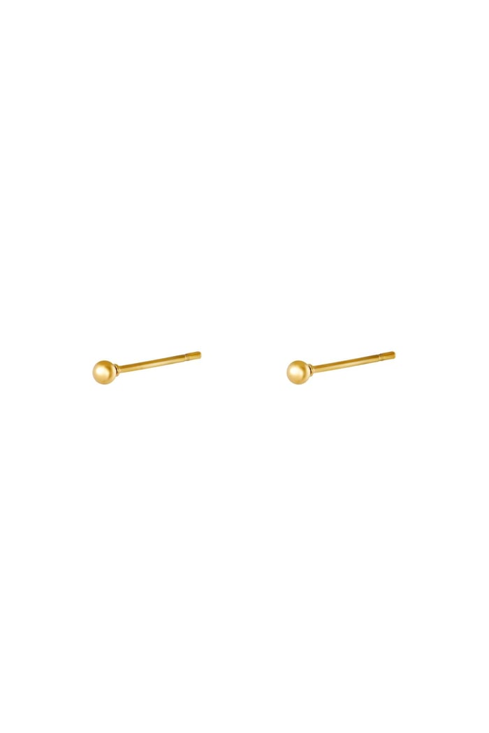 Earrings Tiny Dot Gold Color Stainless Steel 