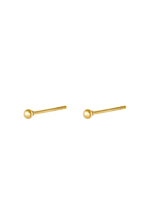 Earrings Small Dot Gold Color Stainless Steel h5 