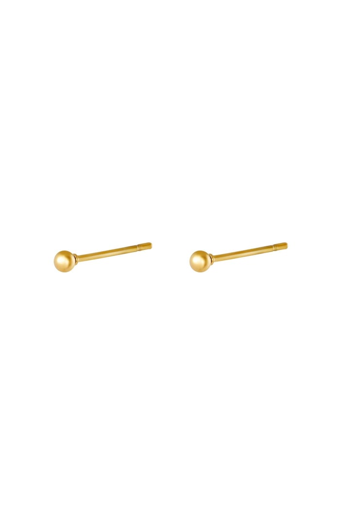 Earrings Small Dot Gold Color Stainless Steel 