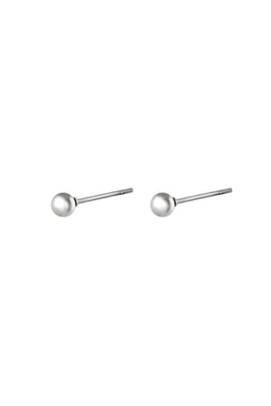 Earrings Midi Dot Silver Color Stainless Steel h5 