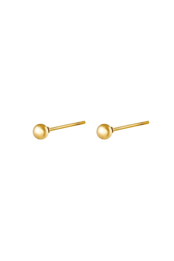 Earrings Midi Dot Gold Color Stainless Steel 