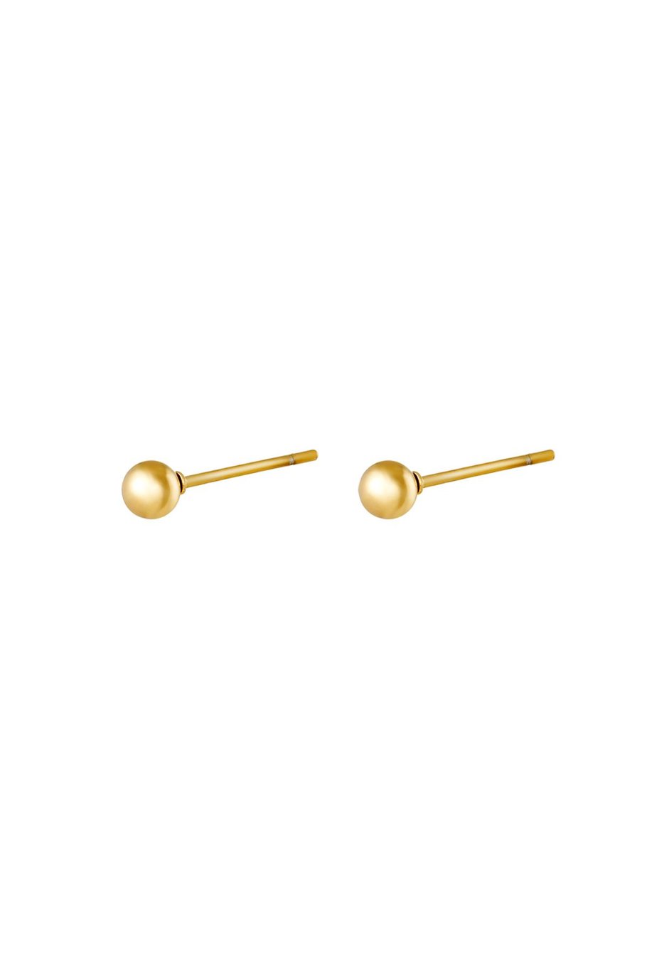 Earrings Midi Dot Silver Color Stainless Steel