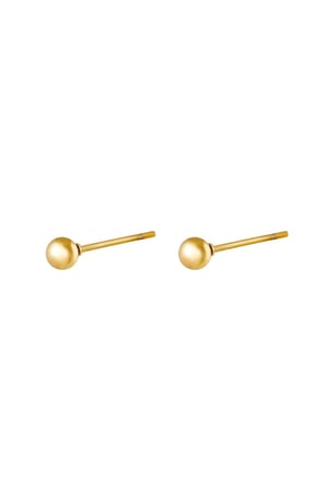 Earrings Big Dot Gold Color Stainless Steel h5 