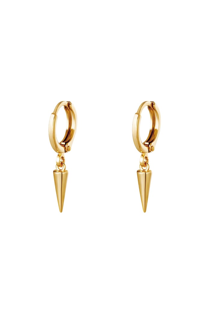 Earrings Dangling Cone Gold Color Copper 