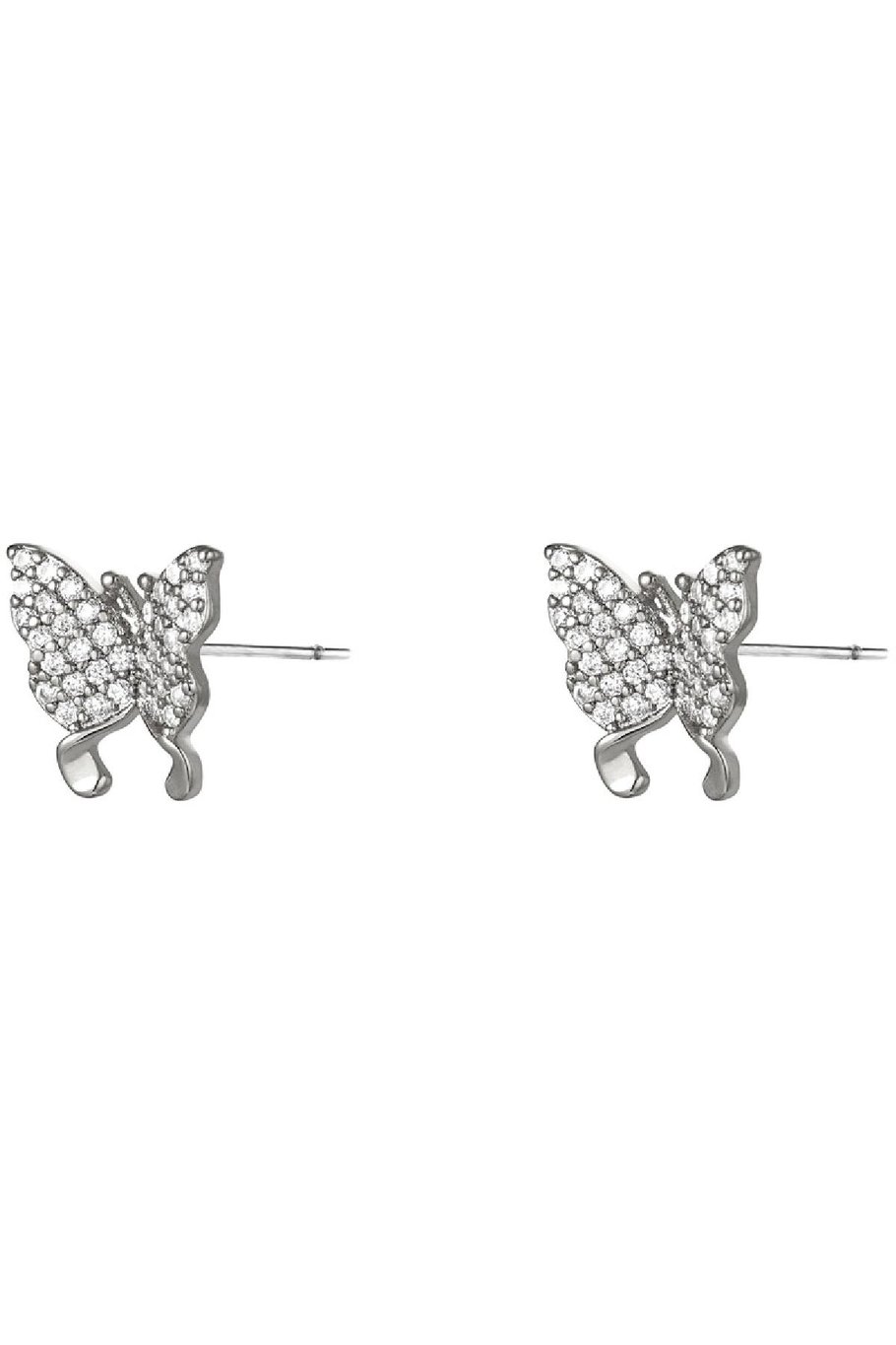 Boucles d'oreilles Shiny Butterfly Argenté Cuivré Image2