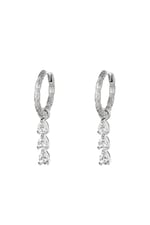 Silver color / Earrings Diamonds In A Row Silver Color Copper 