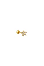 Gold color / Piercing Tiny Flower Gold Color Copper 