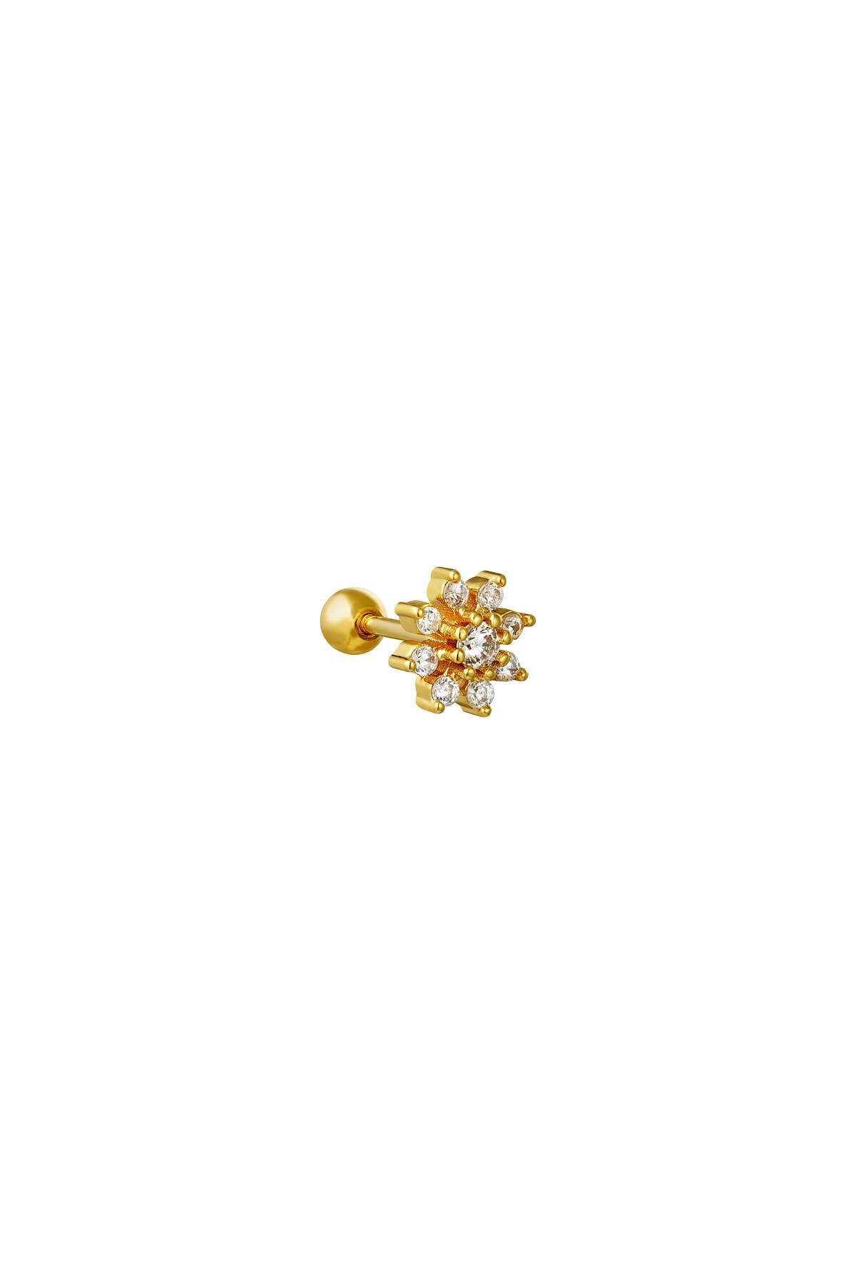 Piercing Flowerish Gold Color Copper