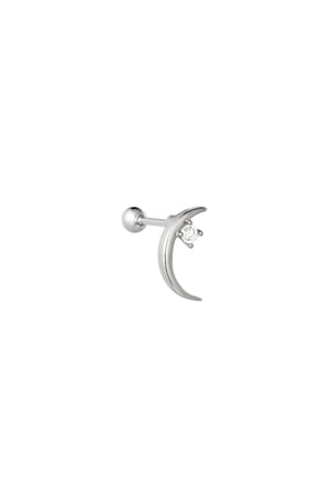 Piercing Sparkling Moon Silver Color Copper h5 