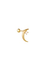 Gold color / Piercing Sparkling Moon Gold Color Copper 