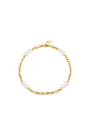 Bracelet pearl mix Gold Color Stainless Steel h5 