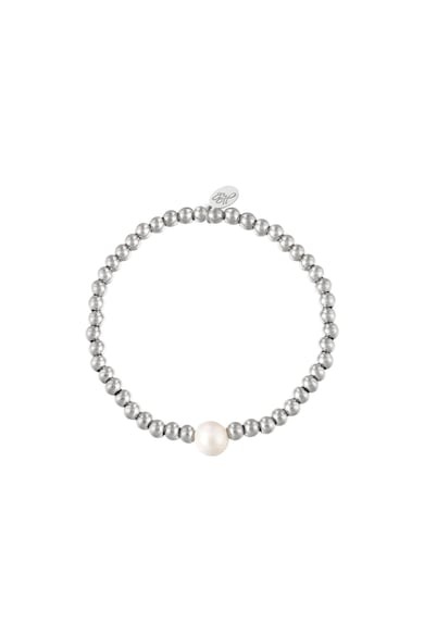 Bracelet big pearl Gold Color Stainless Steel h5 