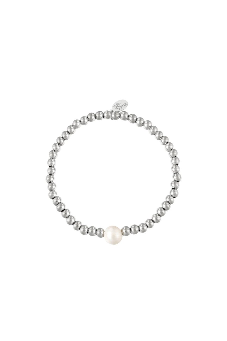 Bracelet big pearl Gold Color Stainless Steel 