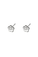 Silver color / Earrings Flower Silver Color Stainless Steel Picture2