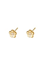 Gold color / Earrings Flower Gold Color Stainless Steel 