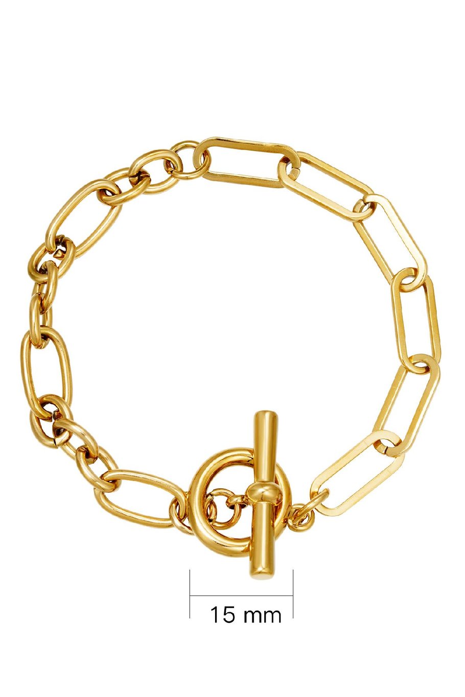 Armband Lucky Lock Goldfarbe Edelstahl Bild3