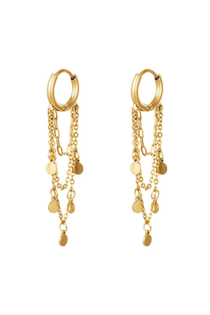 Earrings Garlands Gold Color Stainless Steel 