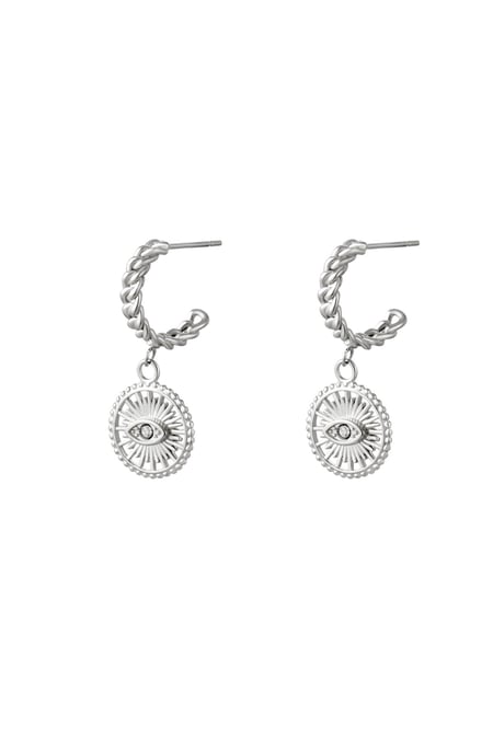 Earrings Overload Silver Color Stainless Steel 2