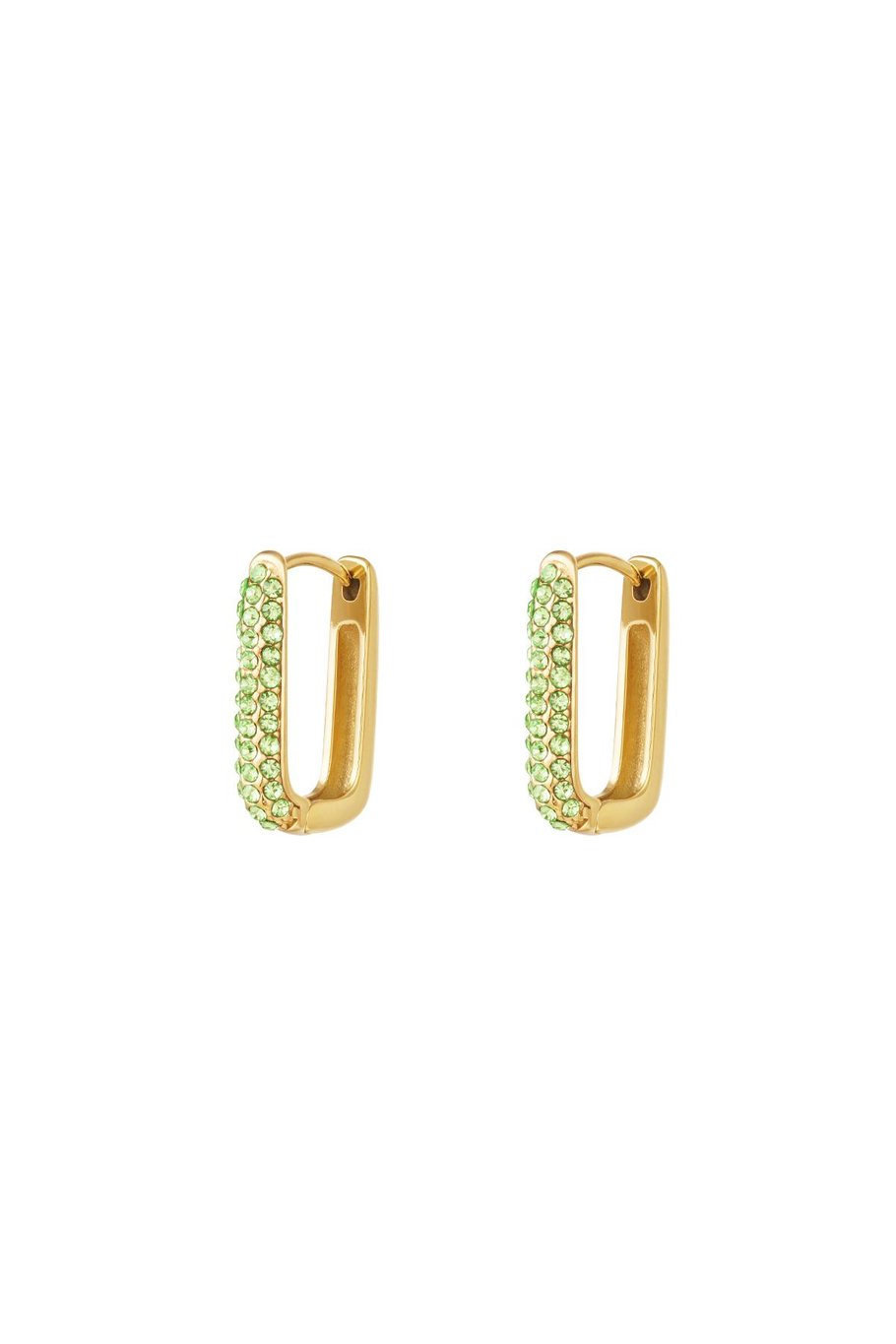 Earrings Shimmer Spark Gold Color Stainless Steel