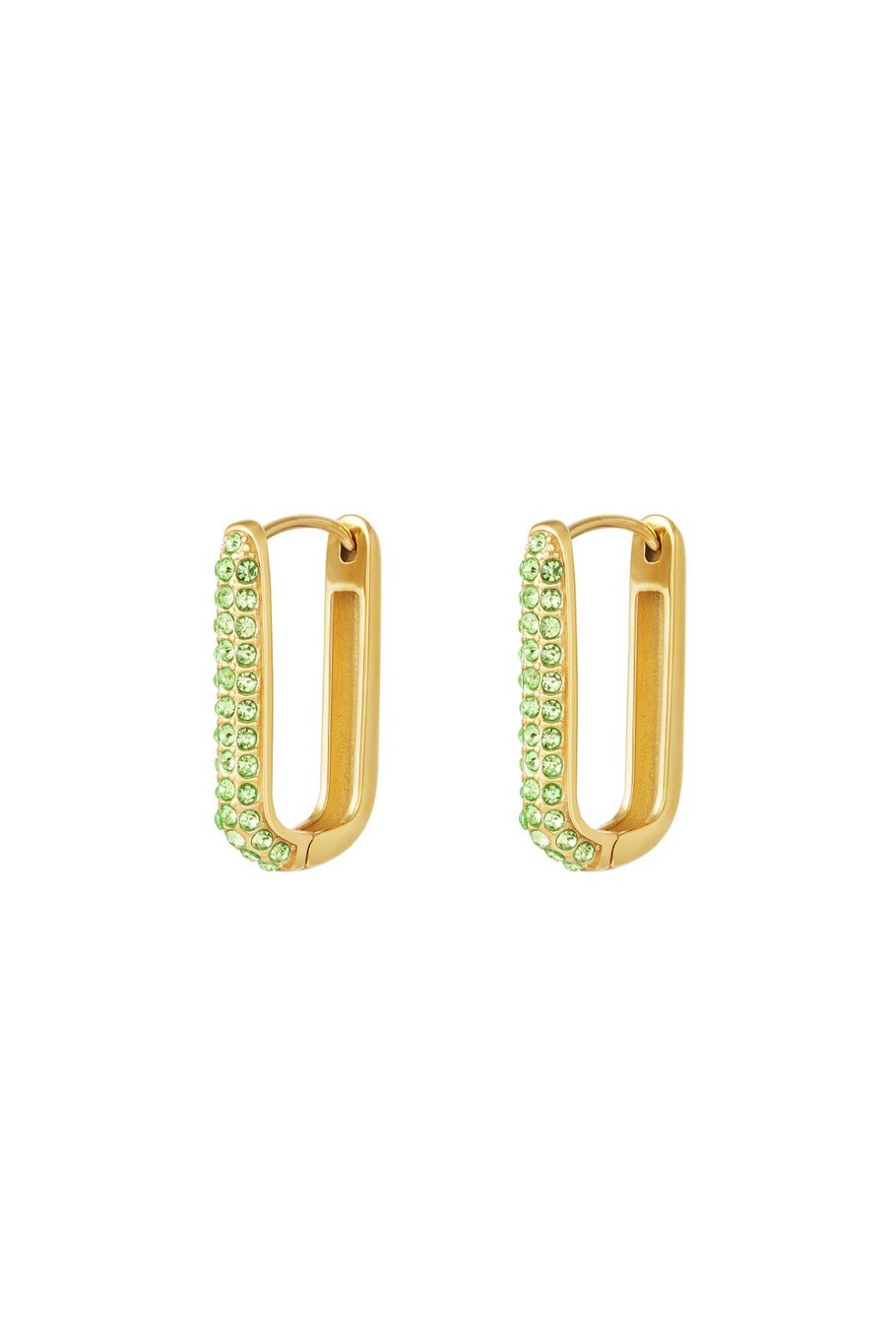 Earrings Shimmer Spark Large Gold Color Stainless Steel
