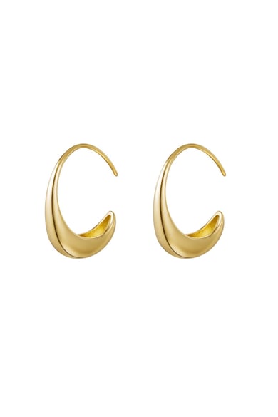 Earrings The Zone Gold Color Stainless Steel h5 
