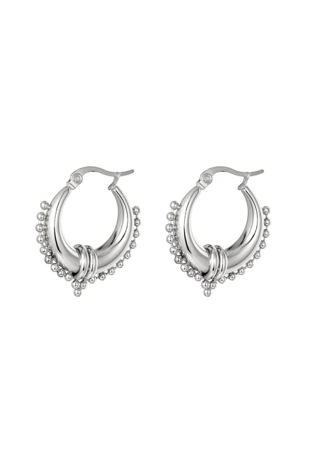 Pendientes Saraswati Plata Acero inoxidable