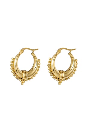 Earrings Saraswati Gold Color Stainless Steel h5 