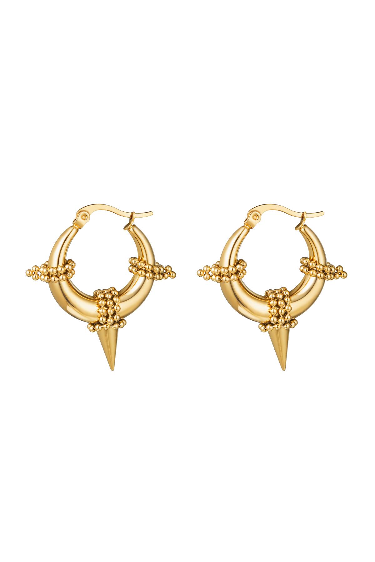 Earrings Aditi Gold Color Stainless Steel 